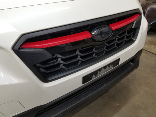 Gloss Red ABS Plastic Grille  Accent Trim Covers Winglets (2018-2020 Crosstrek)
