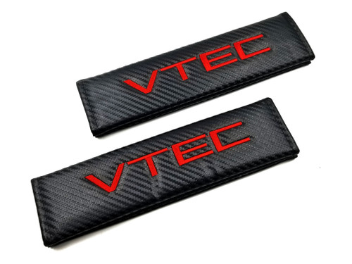  Carbon Fiber Seat Belt Shoulder Pads Cover  - VTEC