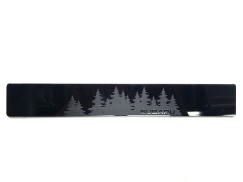Wilderness with Subie lettering vanity plate - Gloss Black Acrylic