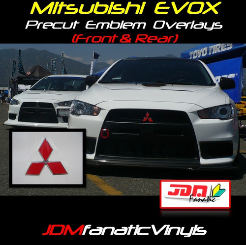 08-2017 Mitsubishi Lancer / EVO X Precut Emblem Front/Rear Overlays