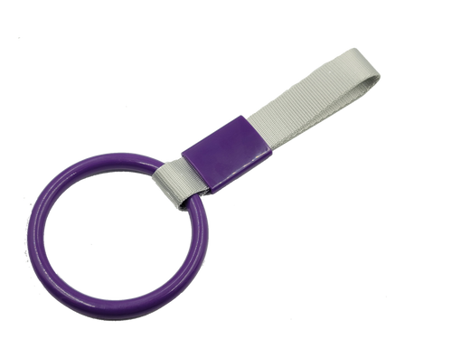 TSURIKAWA Ring Shaped Subway Train Handle Style - Purple & White Strap