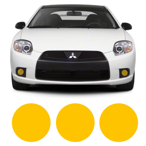 09-12 Mitsubishi Eclipse Precut Yellow Fog Light Overlays Tint