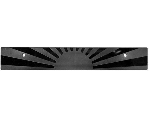 Rising Sun Vanity Plate Engraved -  Gloss Black Acrylic