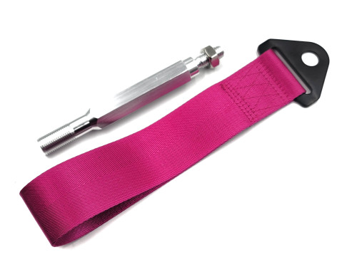 Tow Strap Front or Rear with Mounting Rod - Cherry Blossom Pink