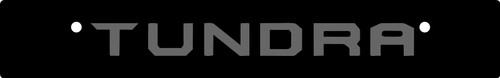 Vanity Plate Delete with TUNDRA Logo Engraved -  Gloss Black Acrylic