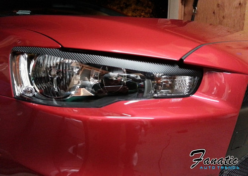 08-17 Lancer EVOX Precut Head Light Eyelids Overlays Wrap