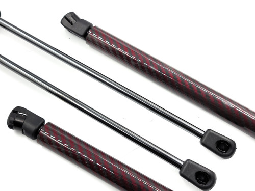 Red Carbon Fiber Hood Dampers (Fits 2015-2021 WRX STI)