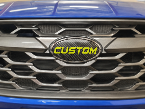 High Gloss 5d Carbon Fiber - Precut Emblem Overlays Front/Rear (2022-2026 WRX)
