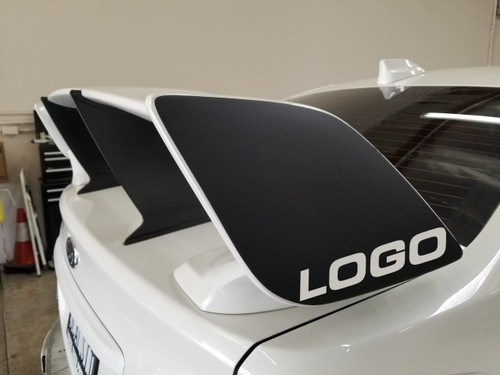 V3 - Precut Spoiler Wing Side End w/ Bottom logo Cutout Overlay Wrap (2015-2021 WRX/STI)