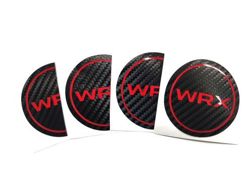 WHEEL CENTER CAPS -  Precut  Emblem Overlays - New WRX Logo