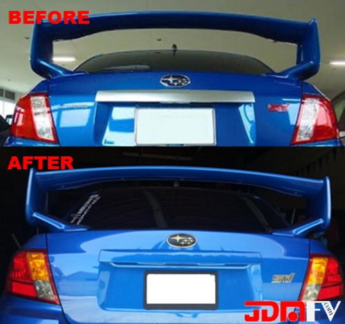 Rear Trunk Trim Chrome Delete Carbon Fiber & Color Matched Wrap  (08-14 WRX/STI)