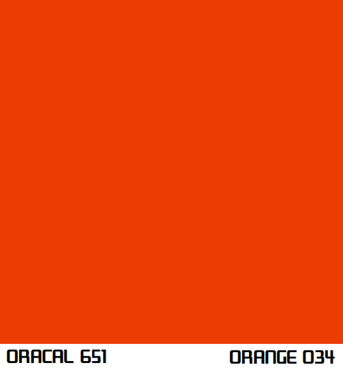 ORACAL 651 - GLOSS ORANGE 034
