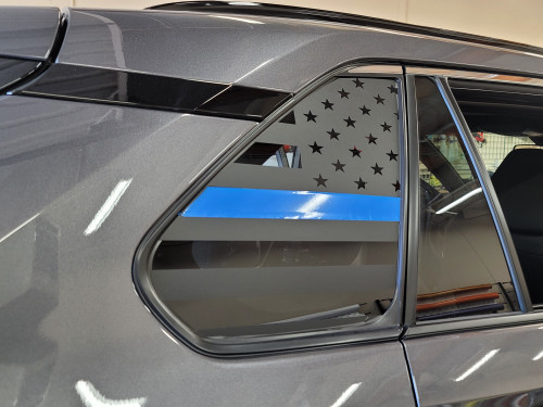 Thin Blue Line Quarter Window Decal (2019-2023 RAV4)