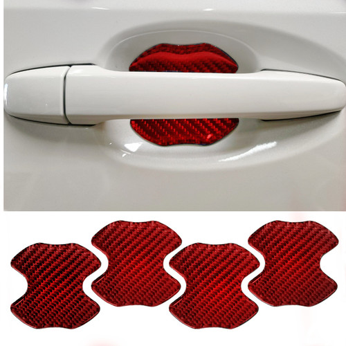 Carbon Fiber Seat Belt Shoulder Pads Cover - Toyota Red/White