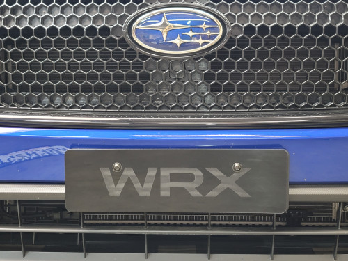 Vanity Plate Delete with WRX Logo Engraved -  Gloss Black Acrylic (2022-2023 WRX)