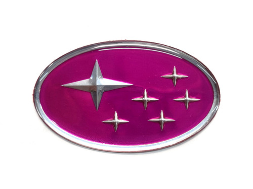 Pink Emblem "Stars" - Front (1997-2001 Impreza)