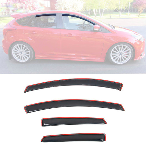 In-Channel Window Visors Guard Hatchback & Sedan | 2012-2018 Ford Focus 