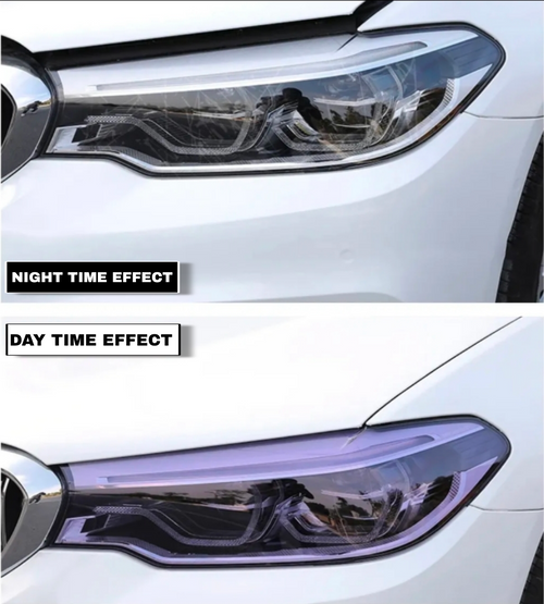 PPF UV Color Change Clear to Purple - Headlight, Tail Light & Fog Light Film - Universal Protection Tint Kit