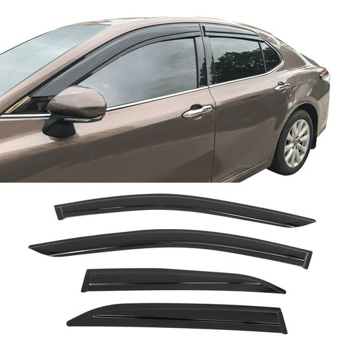 Window Visors Rain Guard Mugen Deflectors 3D Wavy Style | 2019-2024 Toyota Camry