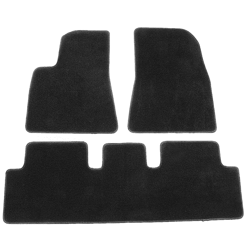 Black Front & Rear Floor Mats Nylon | 2017-2023 Tesla Model 3