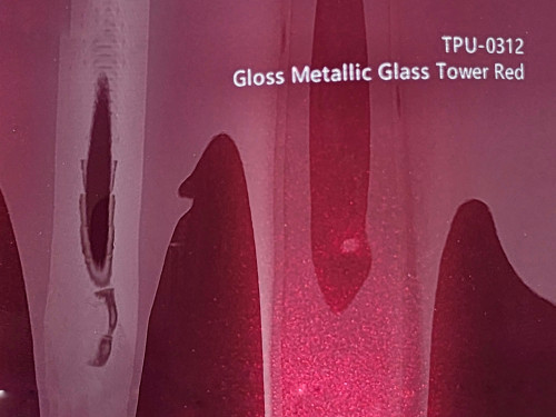 Hybrid PPF Gloss Metallic Glass Tower Red- Dry Install