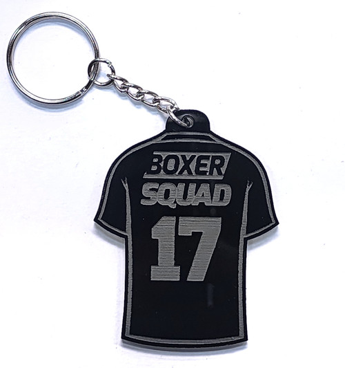 Boxer Squad Black/Gray Jersey Acrylic Keychain