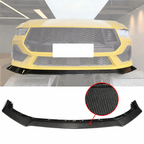 Carbon Fiber Front Bumper Lip | 2024-2026 Ford Mustang