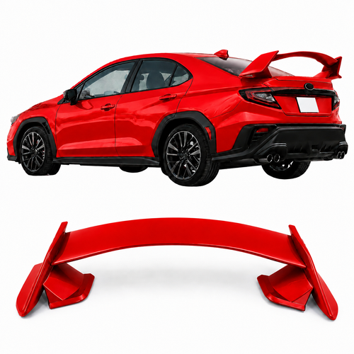 Ignition Red #DCK TYPE R Style Rear Trunk Lid Deck Wing | 2022-2026 Subaru WRX