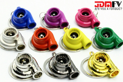 Turbo with Spinning Trubine Keychain - 10 Colors