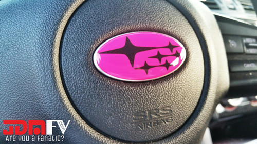 Domed - CHERRY BLOSSOM PINK Steering Wheel Badges