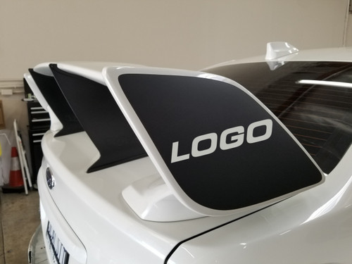 TYPE C - Precut Spoiler Wing Side End Overlay Wrap with Centered Logo (2015-2021 STI)