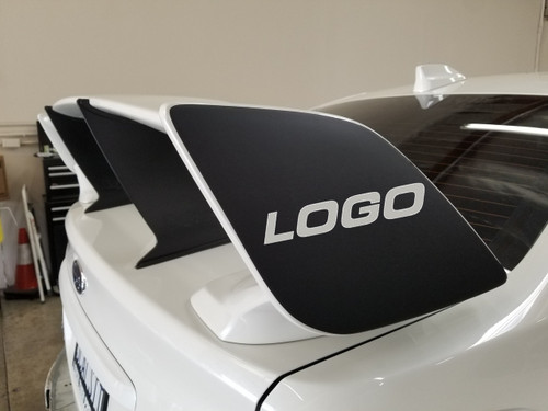 Type D - Precut Spoiler Wing Side Ends Centered Logo (2015-2021 STI)