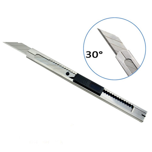 Retractable Stainless Steel Utility Cutting Tool  w/ 30° edge - Install Tools