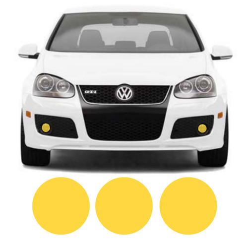 06-09 VW Jetta/Golf MKV GTI Precut Yellow Fog Light Overlays Tint