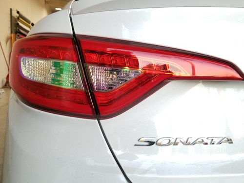 PreCut Tail Light Tint Vinyl For 2024-2025 Hyundai Sonata – Smoke Reverse Overlays