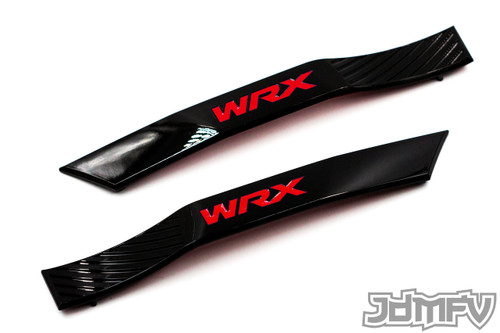 WRX Fender Badge Garnish - Gloss Black / Red (2008-2014 WRX)