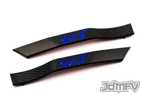 STI Fender Badge Garnish - Satin Black / Blue (2008-2014 STI)