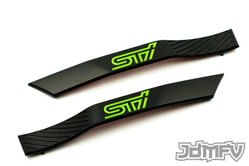 STI Fender Badge Garnish - Satin Black / Lime Green (2008-2014 STI)