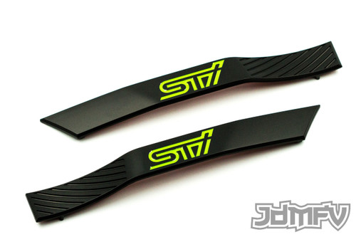 STI Fender Badge Garnish - Satin Black / Yellow (2008-2014 STI)