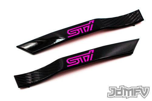 STI Fender Badge Garnish - Gloss Black / Pink (2008-2014 STI)