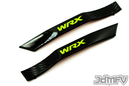 WRX Fender Badge Garnish - Gloss Black / Yellow (2008-2014 WRX)