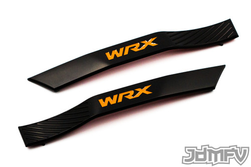 WRX Fender Badge Garnish - Satin Black / Orange (2008-2014 WRX)