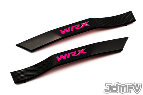 WRX Fender Badge Garnish - Satin Black / Pink (2008-2014 WRX)