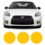 06-08 Mitsubishi Eclipse Precut Yellow Fog Light Overlays Tint