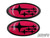 CHERRY BLOSSOM PINK - Replacement Front and Rear Gloss Black Subie Emblem Kit