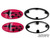 CHERRY BLOSSOM PINK - Replacement Front and Rear Gloss Black Subie Emblem Kit