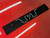 Vanity Plate Delete SHRUG GUY Logo Engraved -  Gloss Black Acrylic