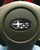 Carbon Fiber DOMED Steering Wheel Badges - Black Carbon Fiber/White Stars