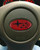 Carbon Fiber DOMED Steering Wheel Badges - Red Carbon Fiber/Black Stars