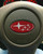 Carbon Fiber DOMED Steering Wheel Badges - Red Carbon Fiber/White Stars